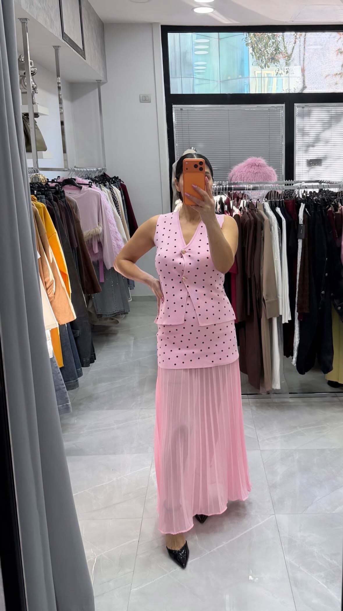 Coordinato Pois Pink